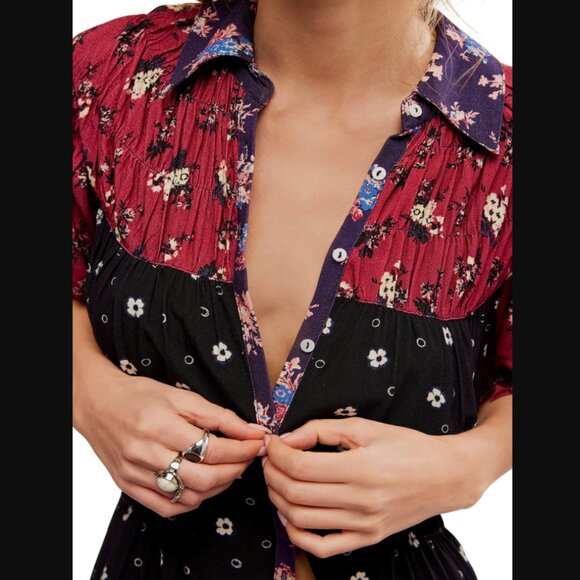 Free People Nora Midi in Black Combo M - Picture 2 of 5